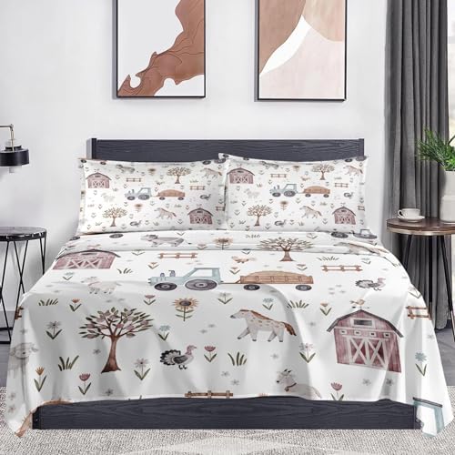 WeCozy Queen 4 Pcs Bed Sheet Set with 14 Deep Pocket