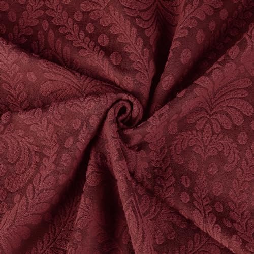 Superior Aspen Cotton Blend 3 Piece Bedspread Set Floral Scalloped Burgundy