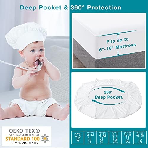 Lunsing 2 Pack Waterproof Twin Mattress Protector