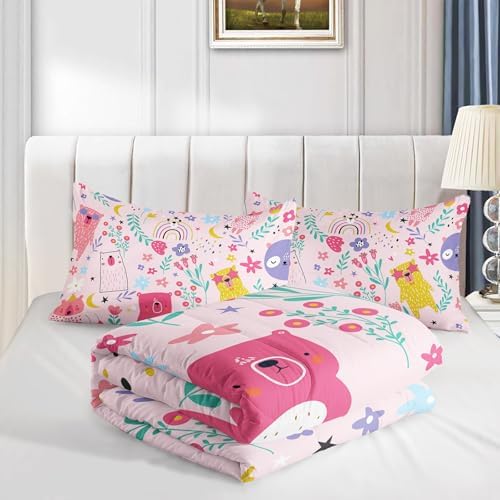 QOOMO Cartoon Bear Kids Comforter Set 1
