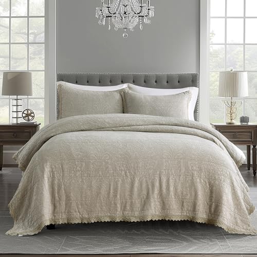 HORIMOTE HOME Stone-Washed Cotton Quilt Set King Size