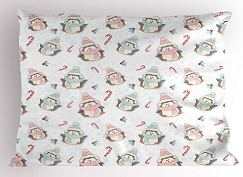 Ambesonne Candy Cane Pillow Sham Multicolor