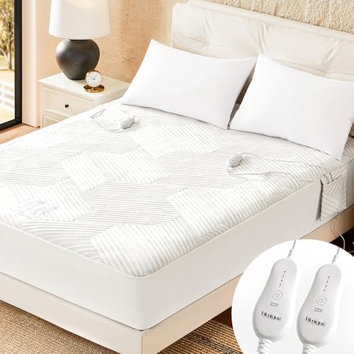 Blunique Electric Heated Mattress Pad Queen Size