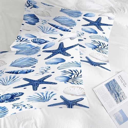 DJNEAR Blue Coastal Comforter Set King 1