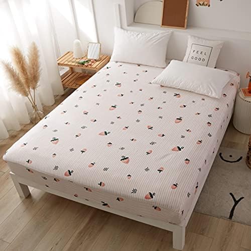 Feelyou Cute Strawberry Bed Sheet Set for Kids Queen