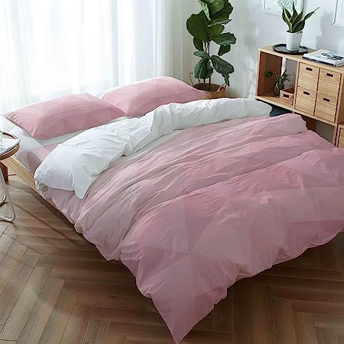 LooPoP 4PCS California King Bed Set Pink Gradient