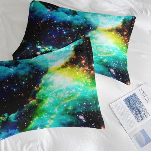 Pamnest King Size Comforter Set with Space Blue Star Design