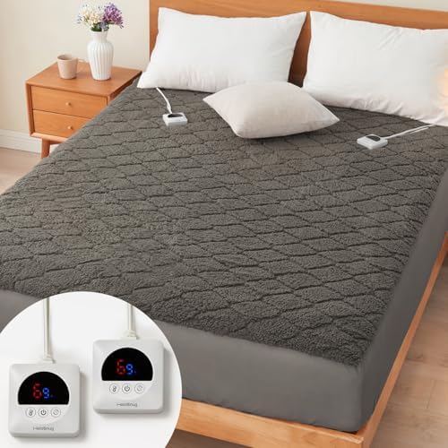 HelaSnug Electric Heated Mattress Pad 78x80IN Dual Controllers