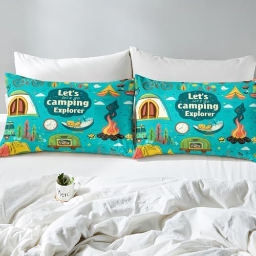 Erosebridal Camper Fitted Sheet Twin Set for Kids