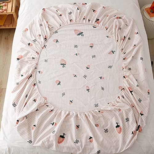 Feelyou Cute Strawberry Bed Sheet Set for Kids Queen
