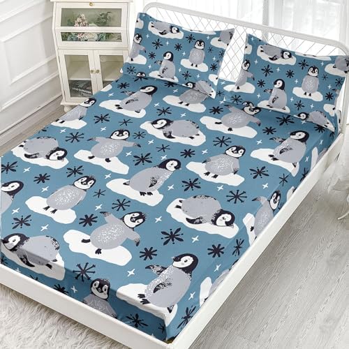 Cute Penguin Sheet Set 4PCS Kids Bedroom Decor