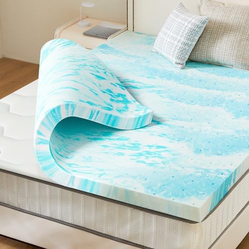 Sweetcrispy King Mattress Topper 3 Inch Cooling Gel Foam