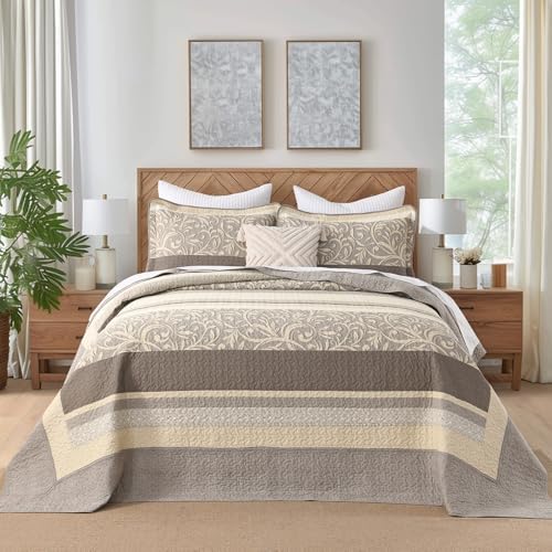 FineStichery Lightweight King Bedspread Set 3 Piece