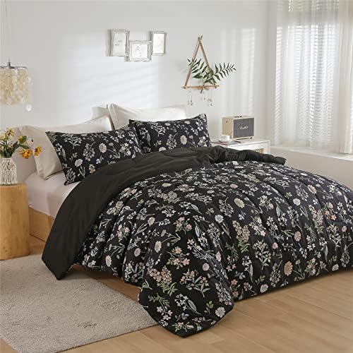 KAKIJUMN Floral Comforter Set King Size
