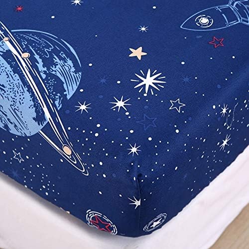 Feelyou Kids Galaxy Space Bed Sheet Set Queen Size