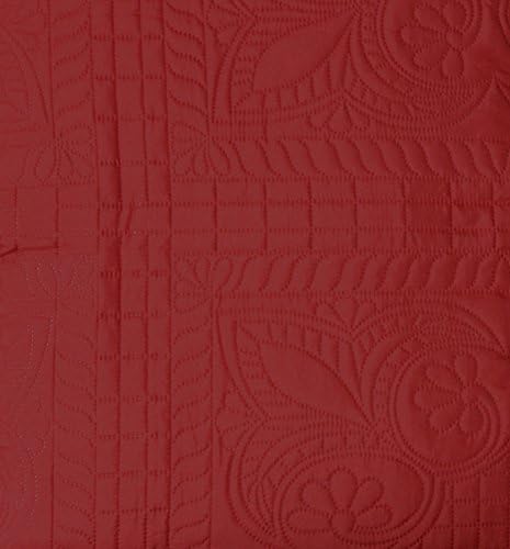 Fancy Linen Oversize Bedspread Set - Red