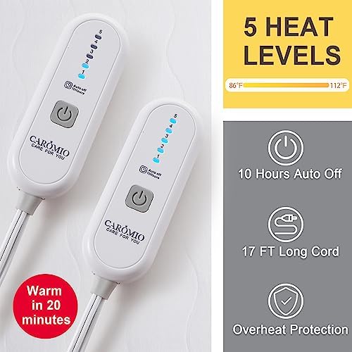 CAROMIO Heated Mattress Pad Queen Size