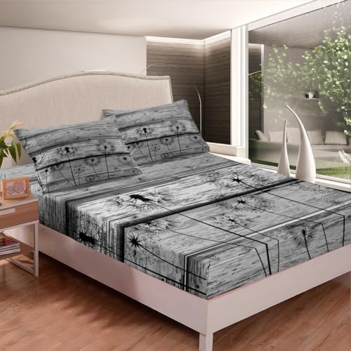 Feelyou Dandelion Bed Sheet Set for Girls Queen 3Pcs