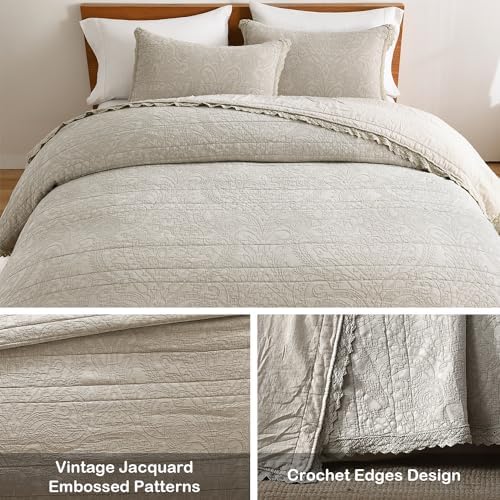 HORIMOTE HOME Stone-Washed Cotton Quilt Set King Size