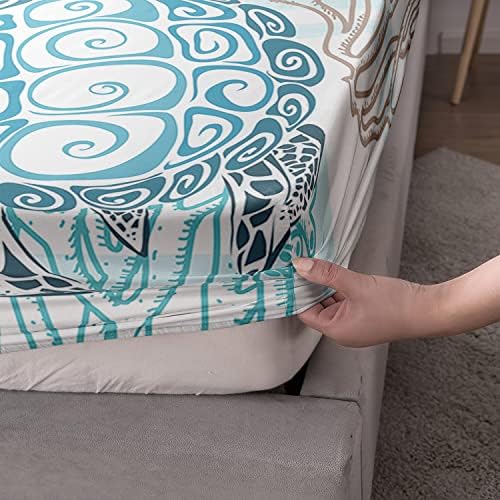 HOSIMA Sea Turtle Bedroom Sheet Set Queen Size