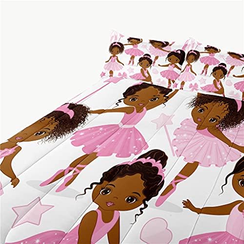 SIRDO Twin Bedding Set for Girls - Ballet Dancer Comforter