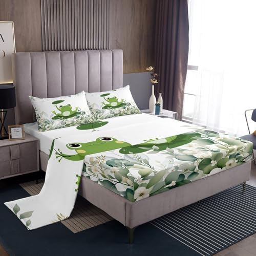 Erosebridal Kids Cartoon Frog Bed Sheet Set
