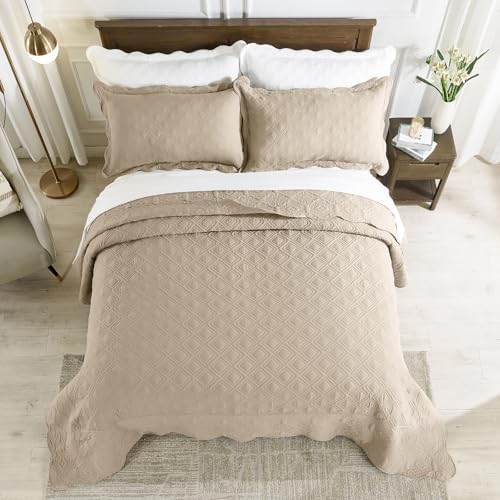 Suchbed California King Bedspread Set Beige
