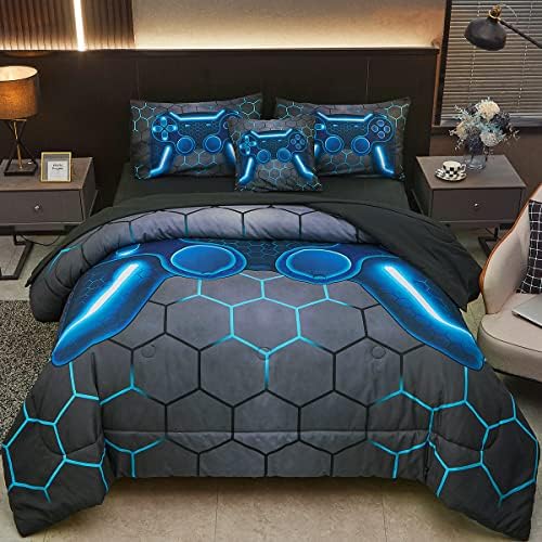 Game Console Blue Comforter Set 6 Pcs Bed in a Bag 1