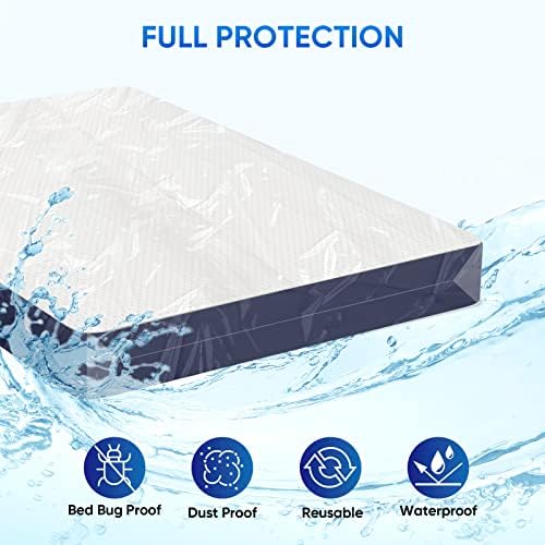 TICONN 2PK Plastic Mattress Bags Twin 15 Mil Waterproof Encasements