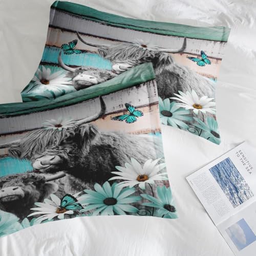 Pamnest Comforter Set Queen Size with Flower Daisy Design
