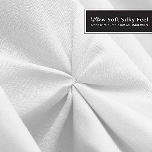 Nestl White Full Bed Skirt with Pinch Pleats