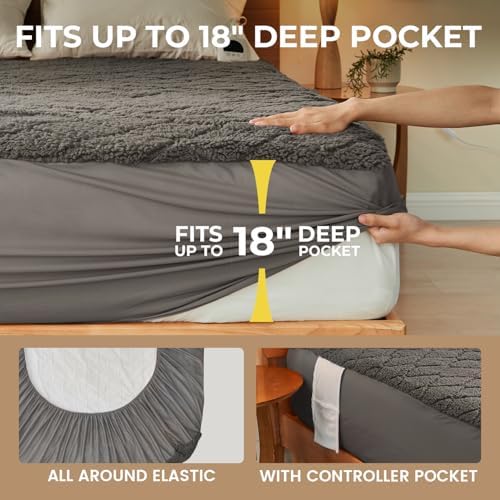 HelaSnug Electric Heated Mattress Pad 78x80IN Dual Controllers