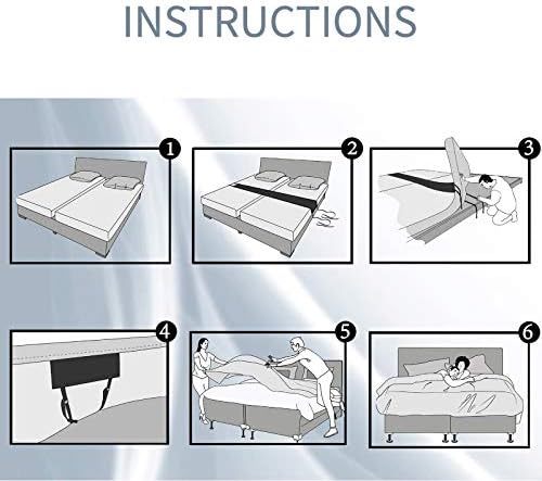 bysonice Home Bed Bridge - Split King Gap Filler for Adjustable Beds
