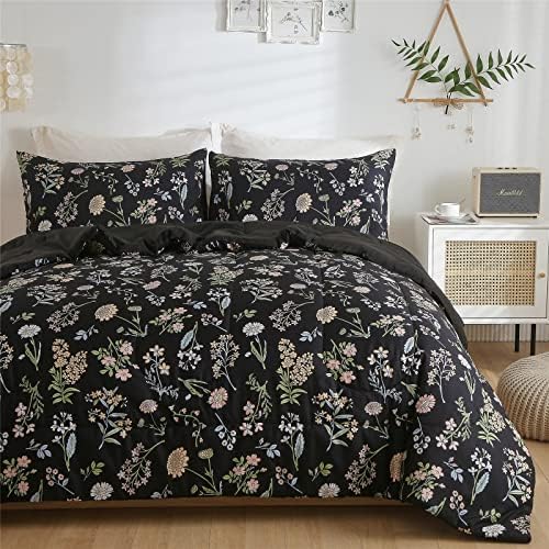 KAKIJUMN Floral Comforter Set King Size