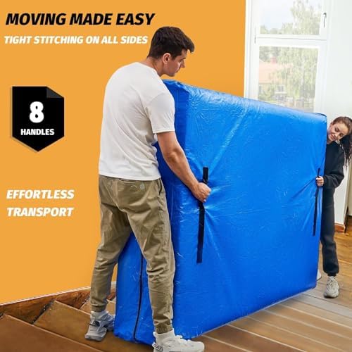 BETU Queen Mattress Bag with 8 Handles and Zippers