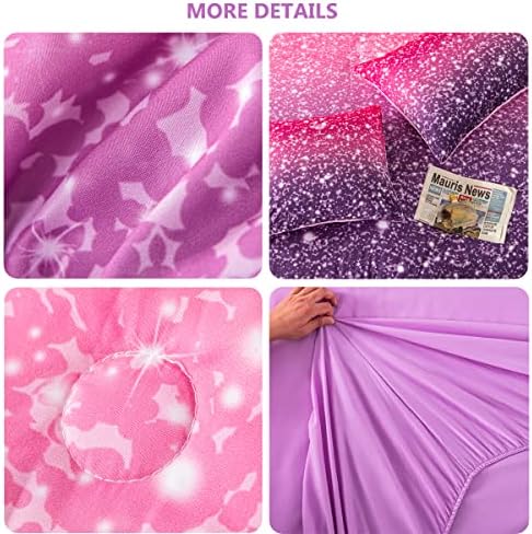 PERFEMET Purple Comforter Set Full Size 6Pcs