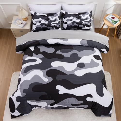 Holawakaka Camouflage Comforter Set 5 Piece King Size