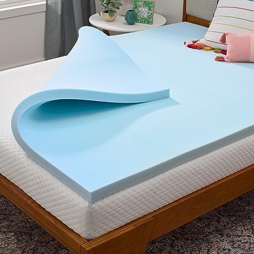 Linenspa Memory Foam Mattress Topper 2 Inch Gel Infused Cooling Pressure Relieving