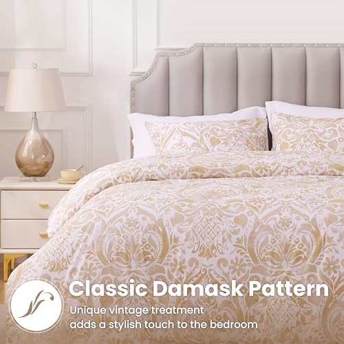 Sophia William Damask Comforter Set King Size 3 Pieces 1