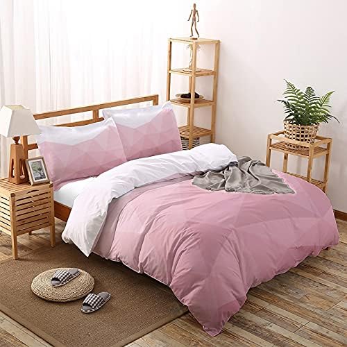 LooPoP 4PCS California King Bed Set Pink Gradient
