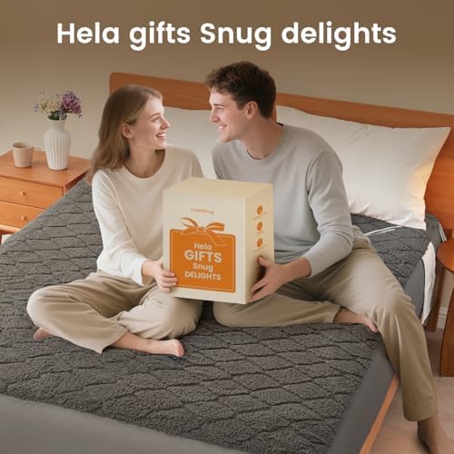 HelaSnug Electric Heated Mattress Pad 78x80IN Dual Controllers