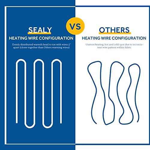 Sealy Queen Heated Mattress Pad with Dual Controller and 10 Heat Settings