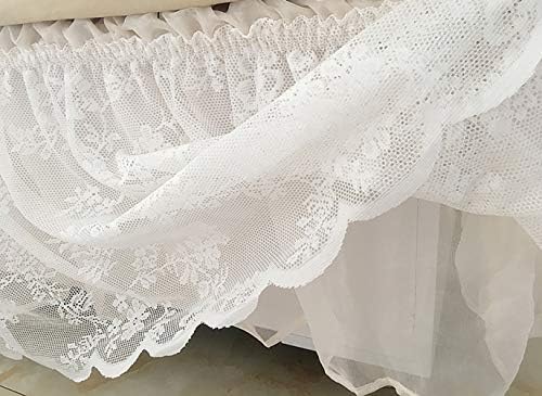 Wrap Around Lace Ruffle Bed Skirt Dust Cover