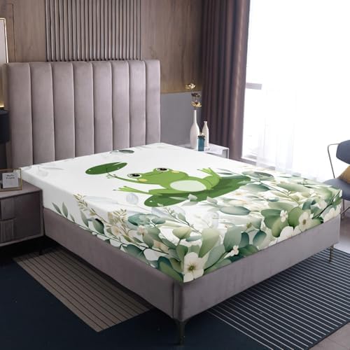 Erosebridal Kids Cartoon Frog Bed Sheet Set