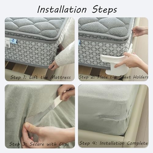 Statidom Bed Sheet Grippers Heavy Duty Non-Slip
