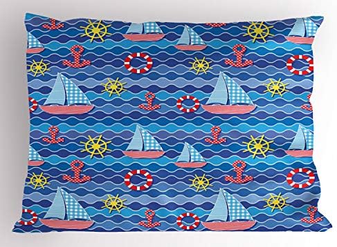 Ambesonne Anchor Pillow Sham 36 X 20 Blue