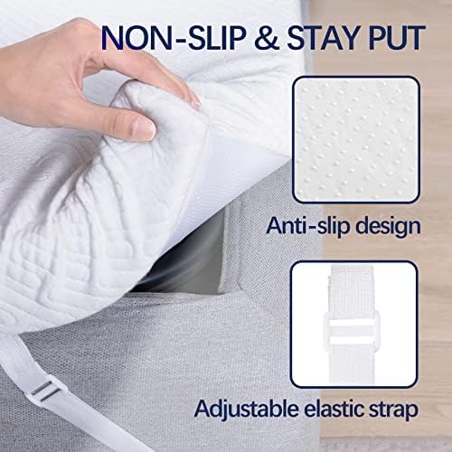 VALUXE 3 Inch Queen Mattress Topper with Cooling Gel Foam and Bamboo Cover