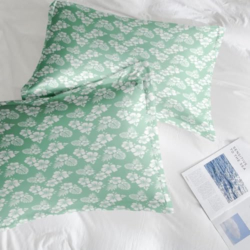 Pamnest Full Size Bed Sheet Set with Hawaii Flower Design