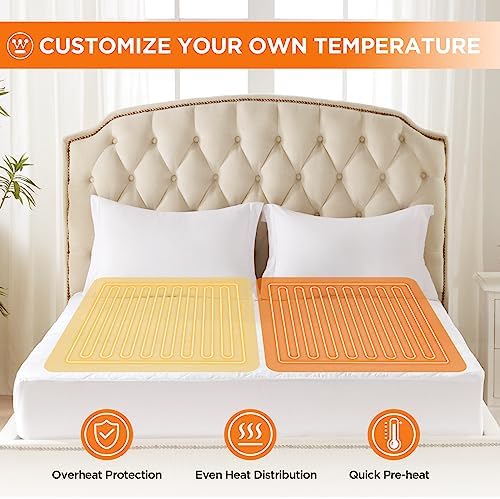 Westinghouse Queen Electric Mattress Pad with 10 Heat Settings