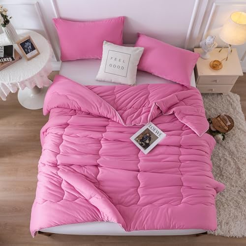 COTTEBED Ultra-Soft Comforter Set Twin XL Rose Pink